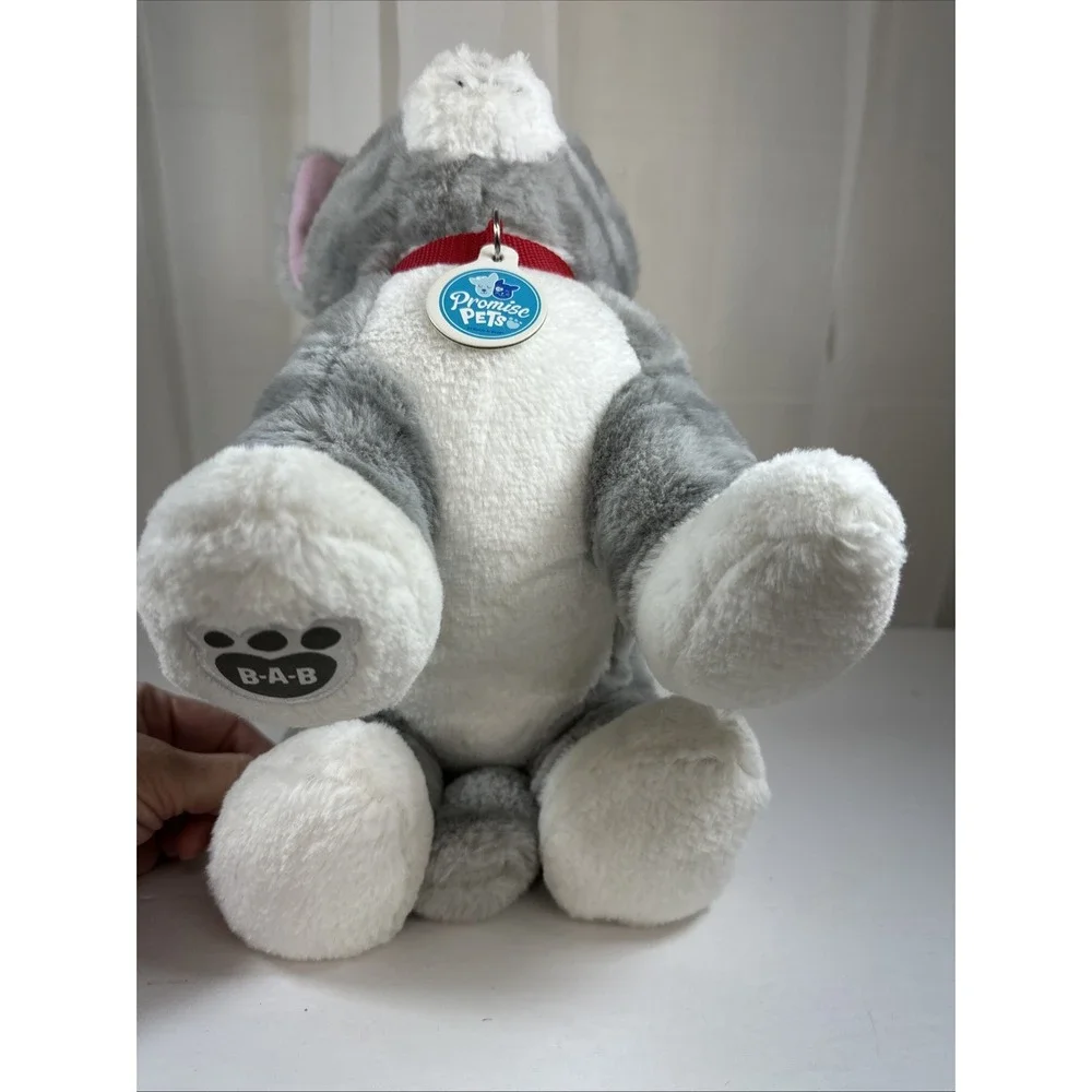 Build-A-Bear Promise Pets Gray Tabby Cat 2 Color Eyes Plush Stuffed Animal